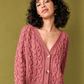 Able cardigan, dark rose