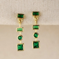 Emerald dangling earrings