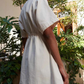 Utility dress, oatmilk