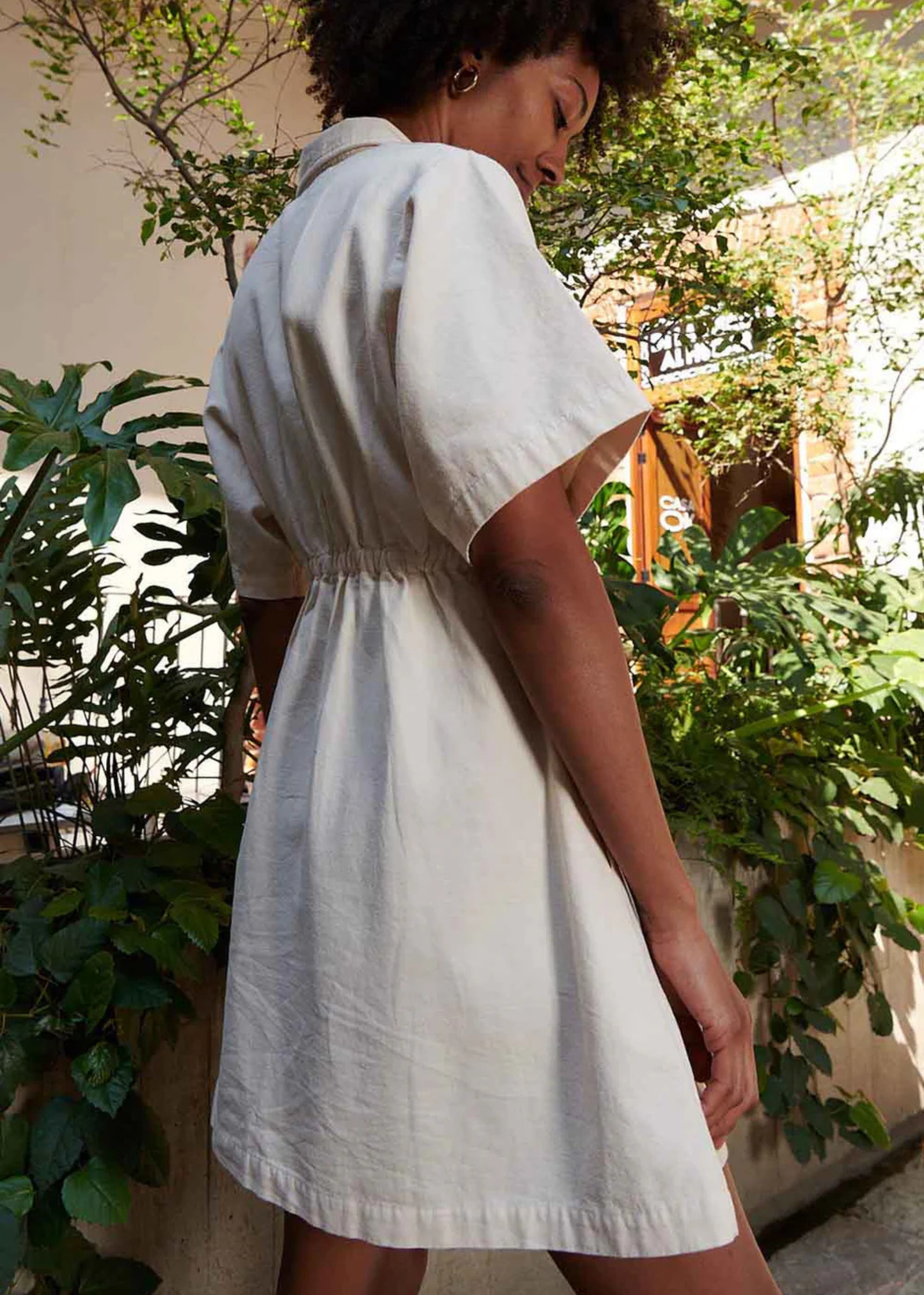 Utility dress, oatmilk