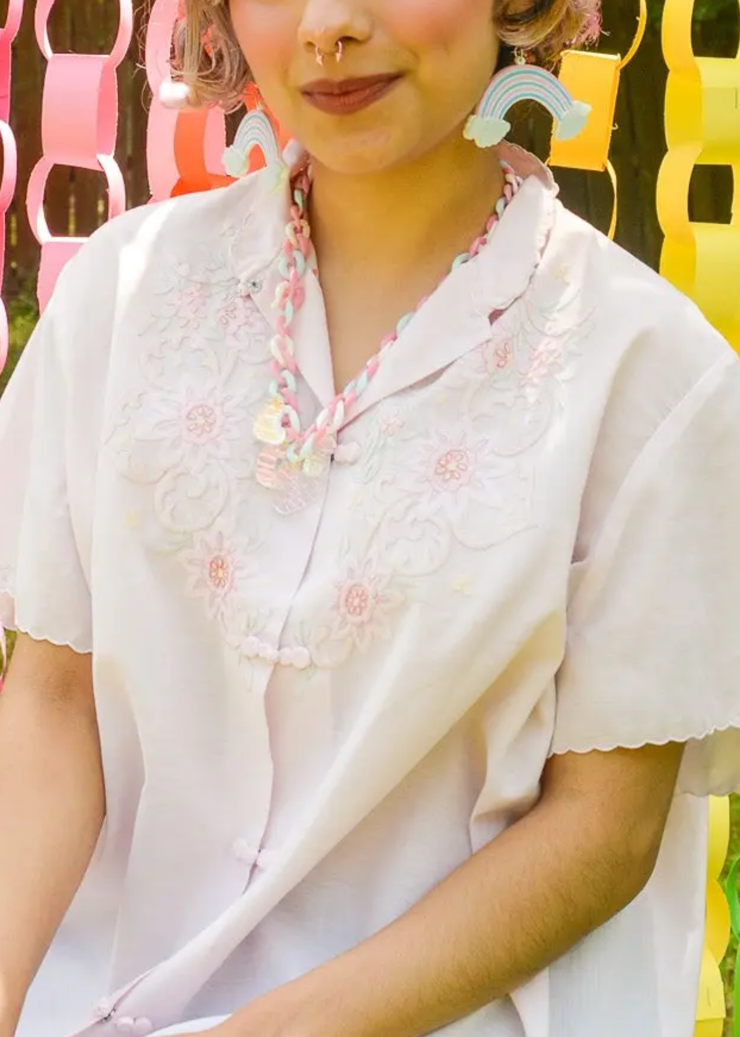 Cotton candy love necklace