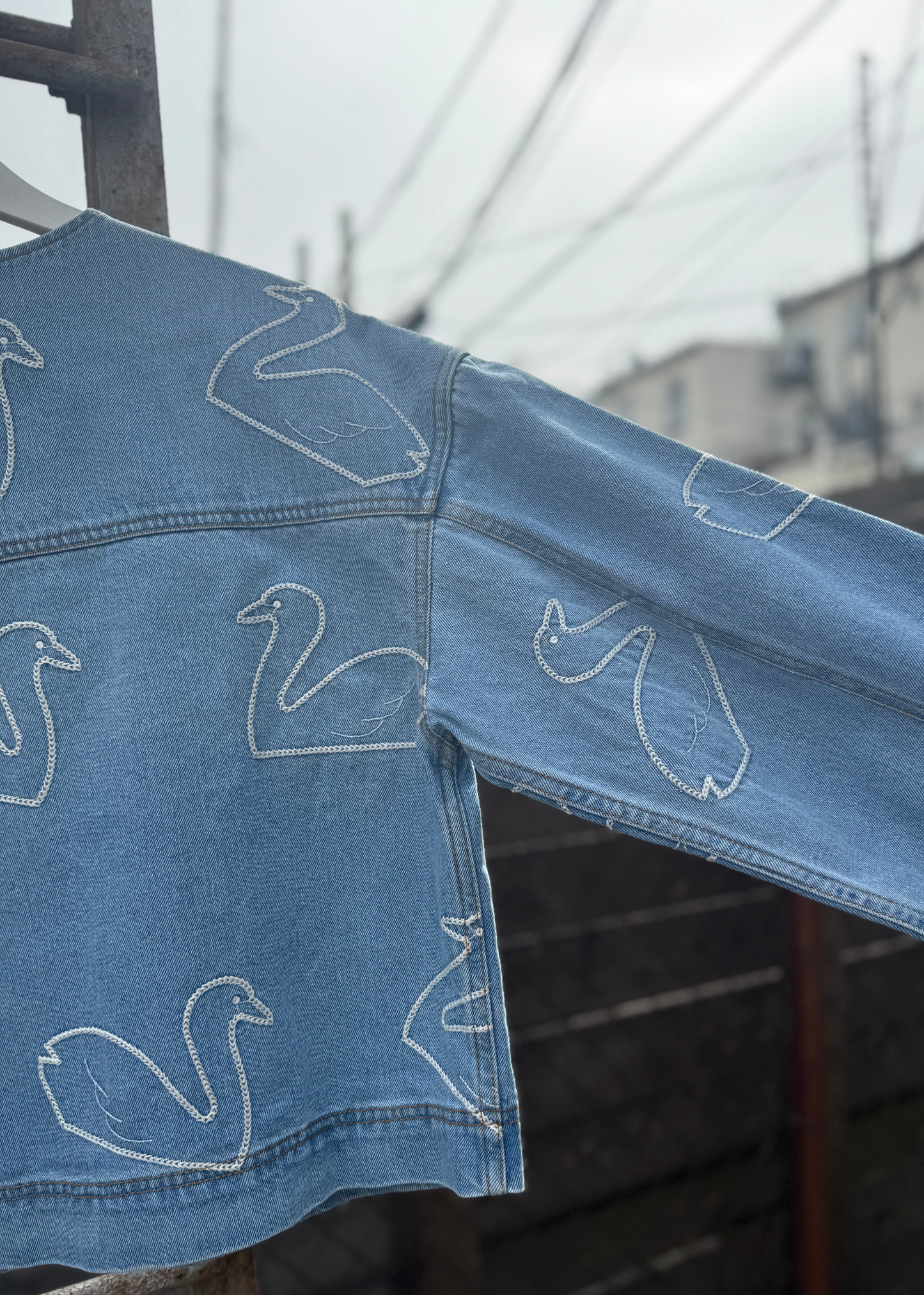 Swans cropped jacket