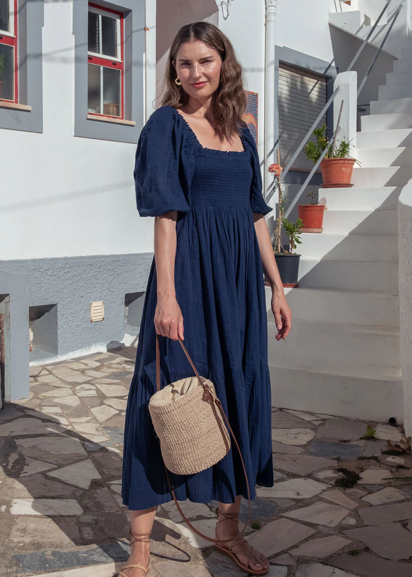 Elsie dress, true blue