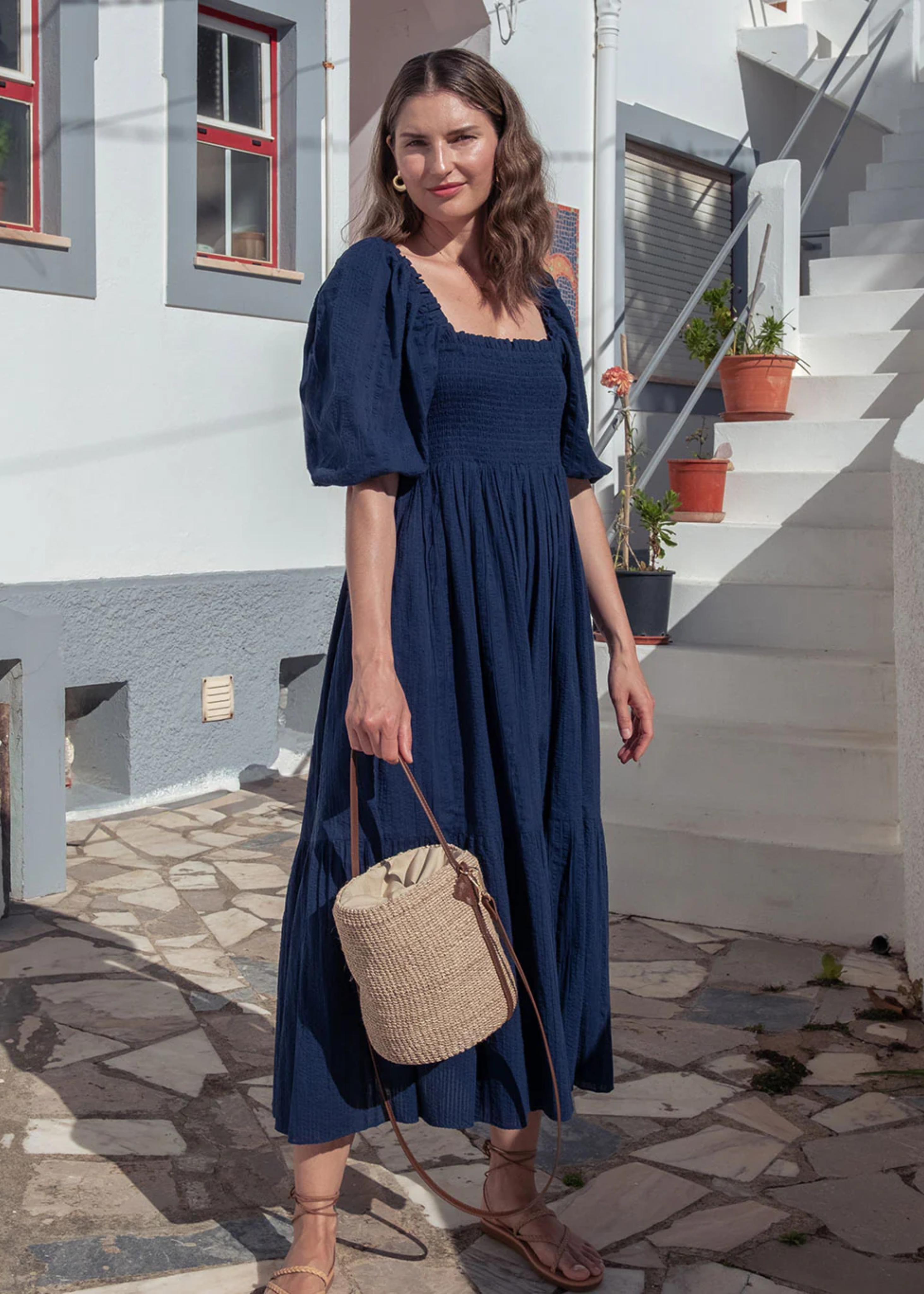 Elsie dress, true blue