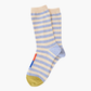Eureka regular stripe crew socks, fog