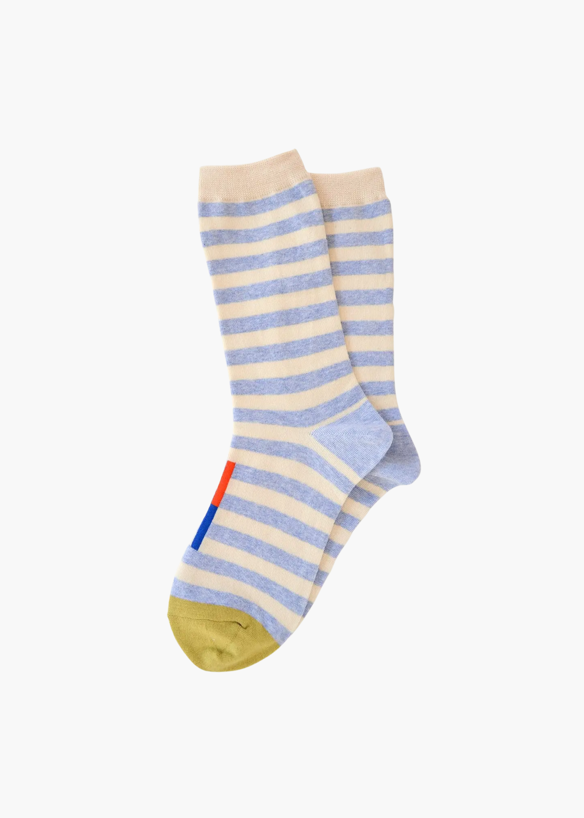 Eureka regular stripe crew socks, fog