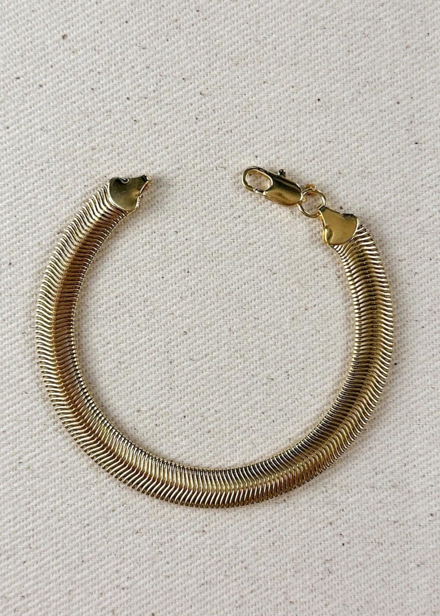 Snake chain bracelet, 8mm