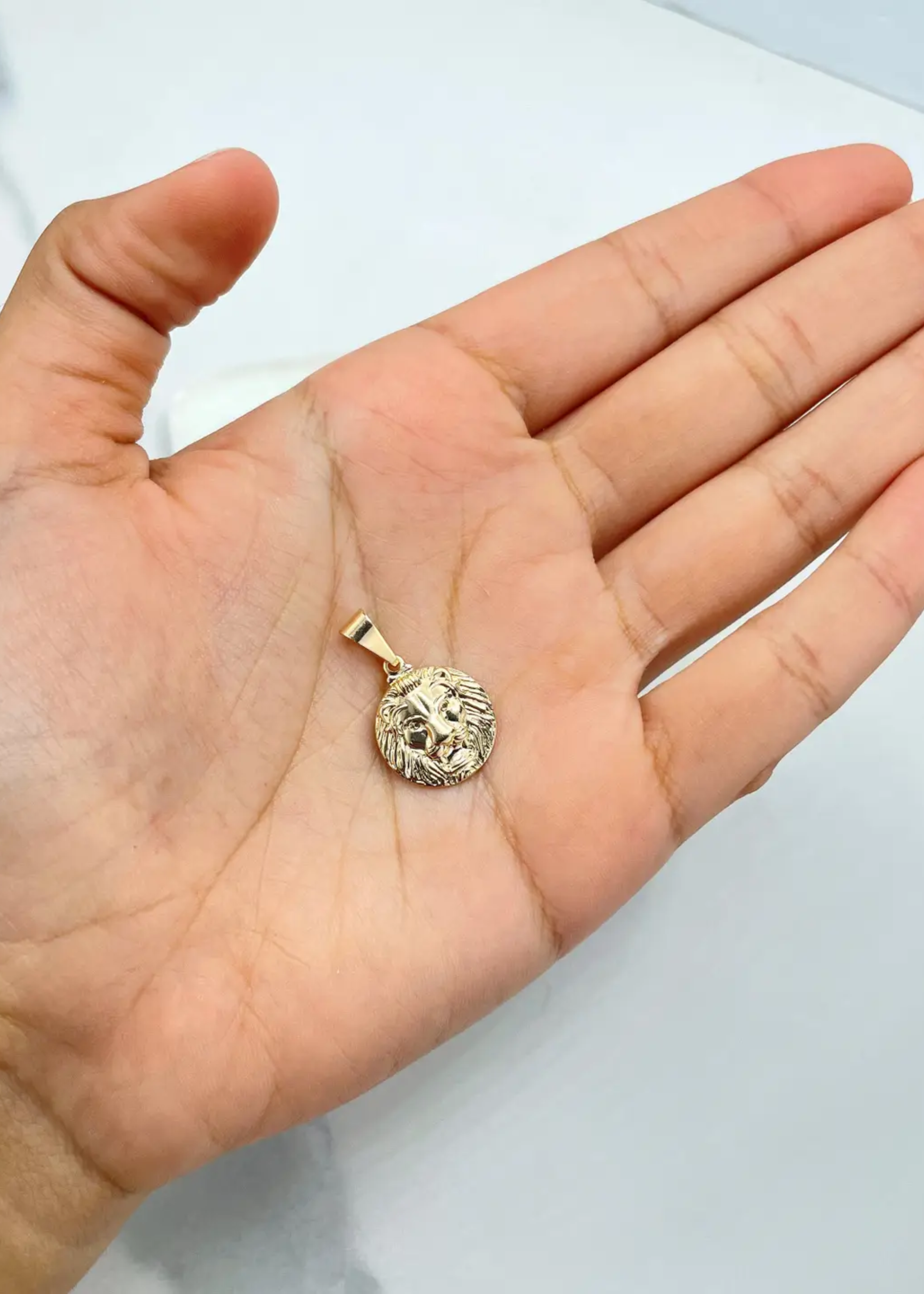Lion face charm