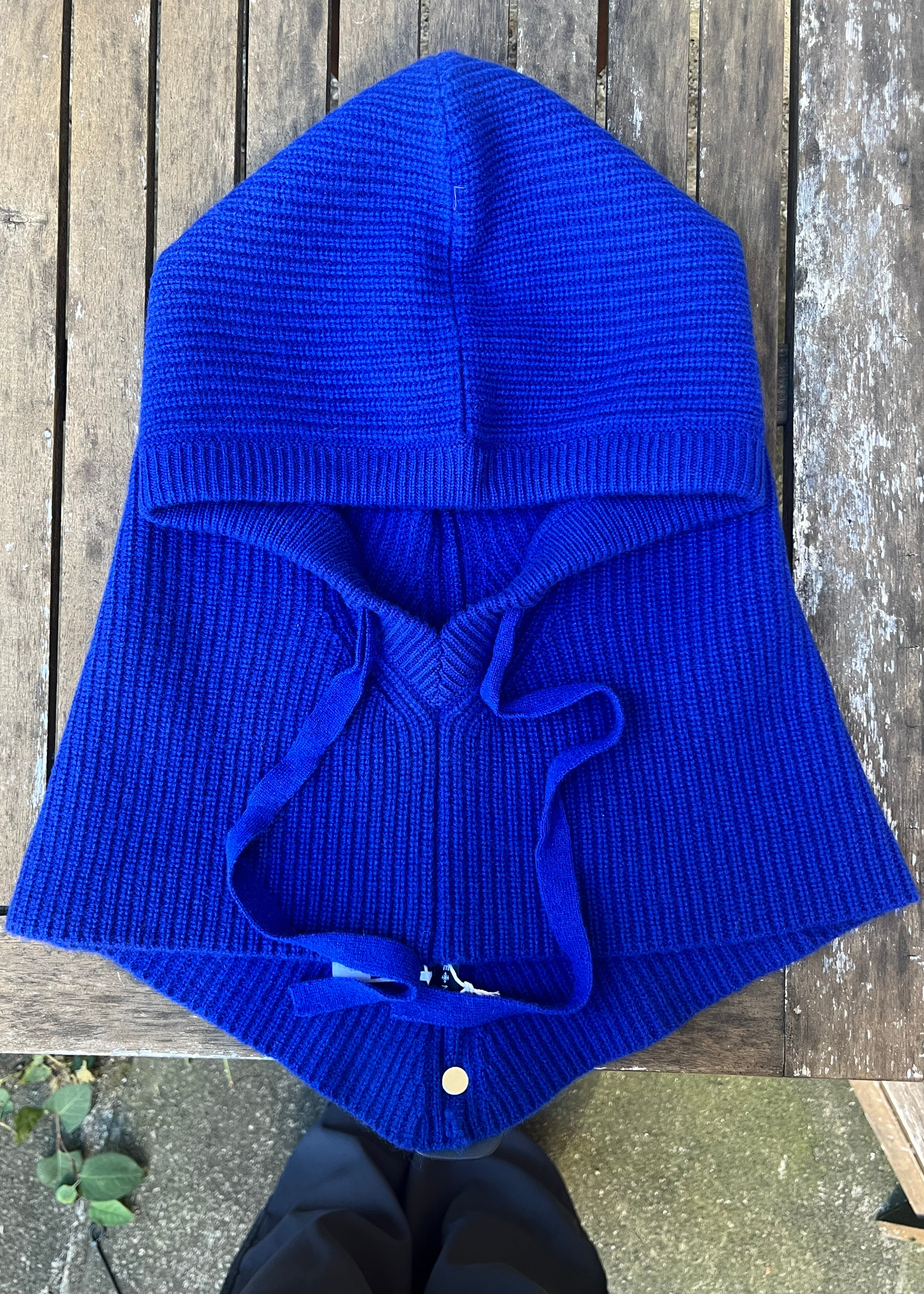 Cashmere balaclava, royal blue