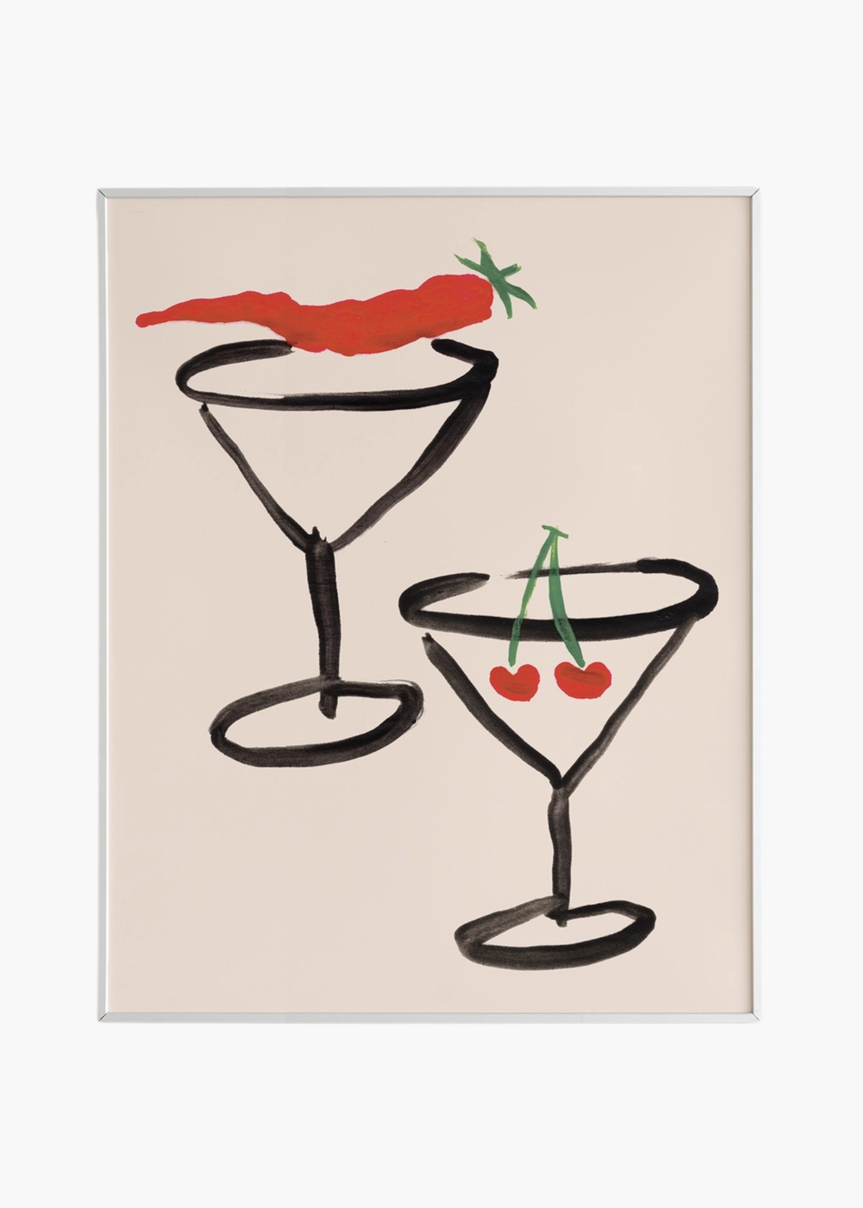 Chili cherry martini art print