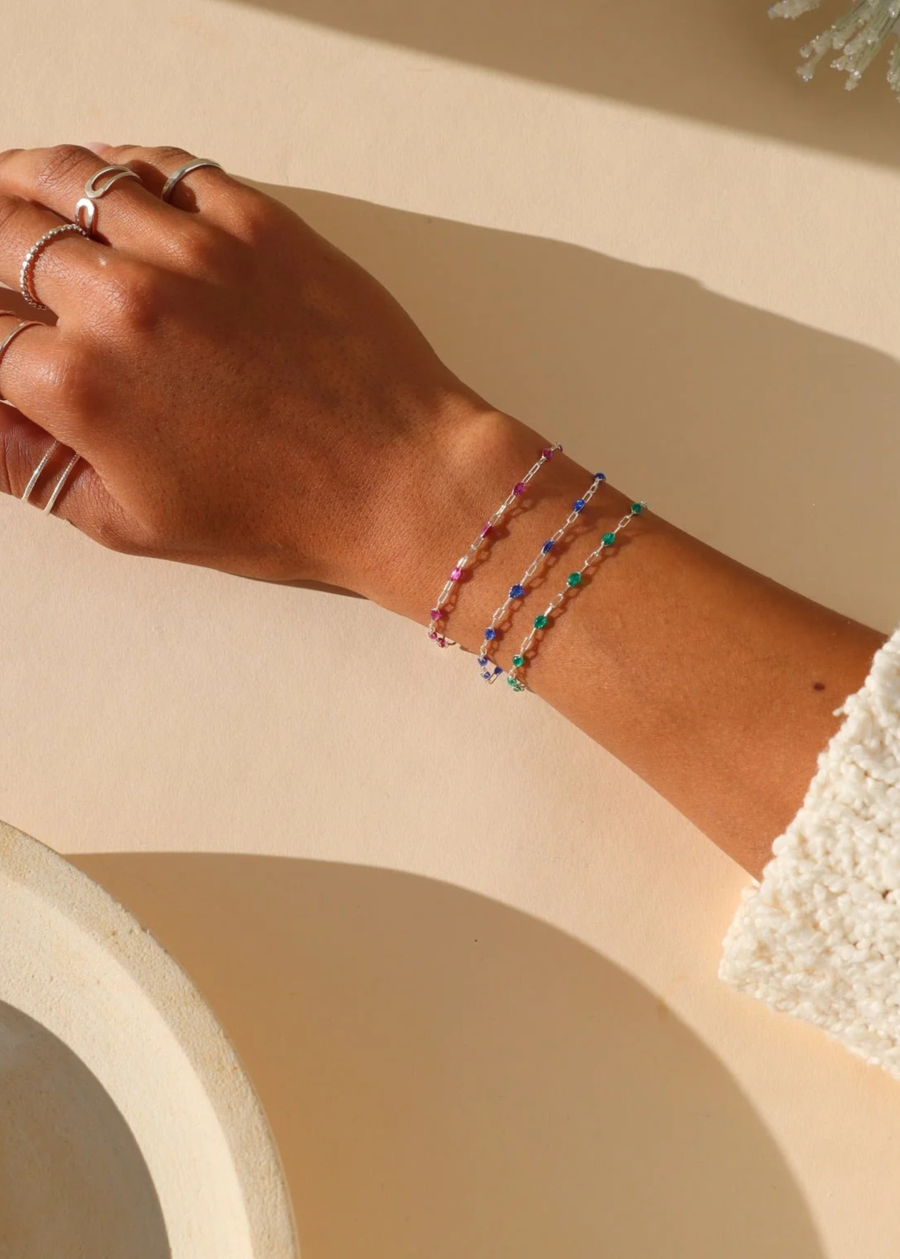 Sapphire gemlink bracelet