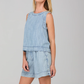 Mona top, blue