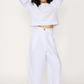 Boyfriend pant, white linen