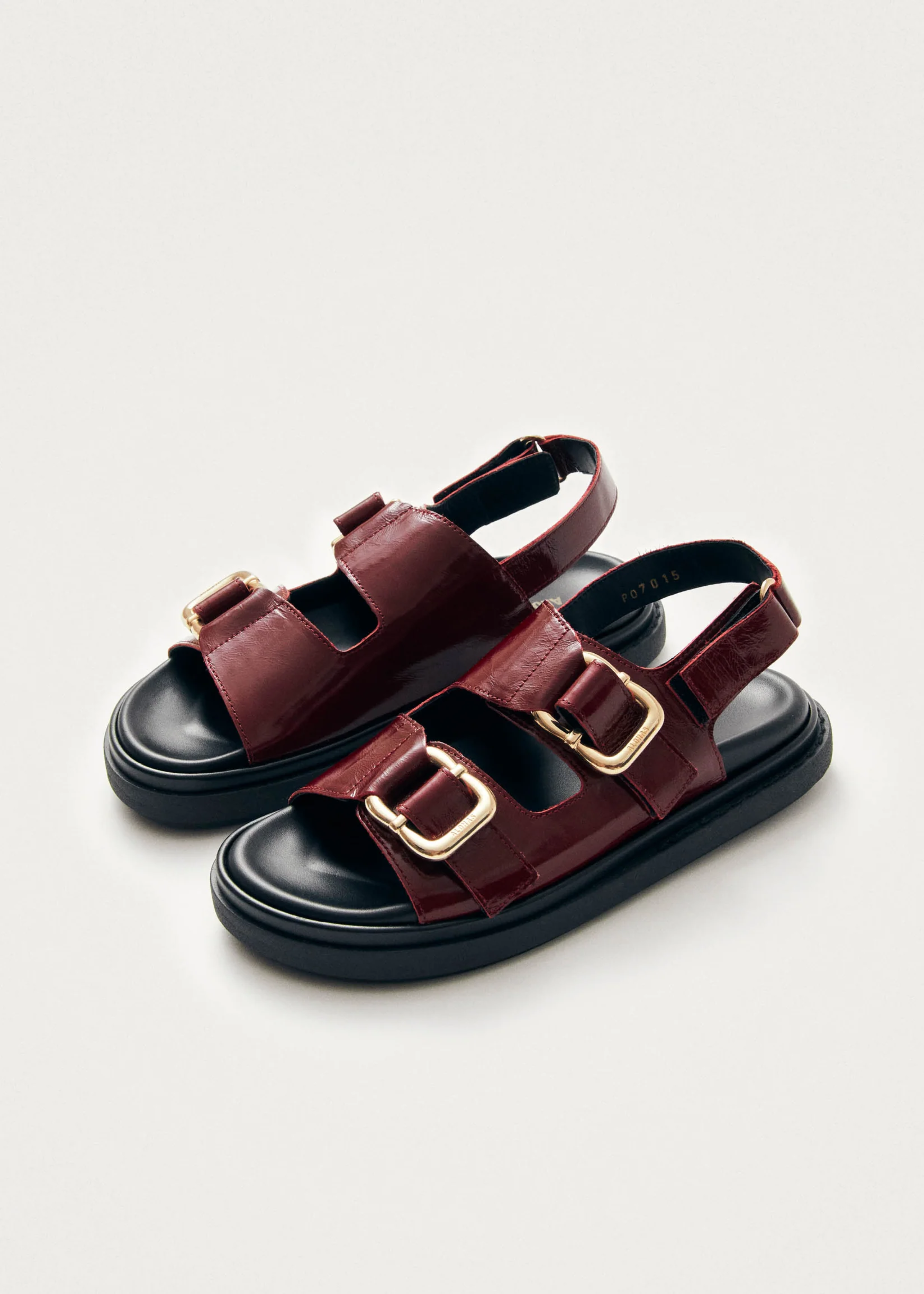 Harper onix burgundy leather sandals