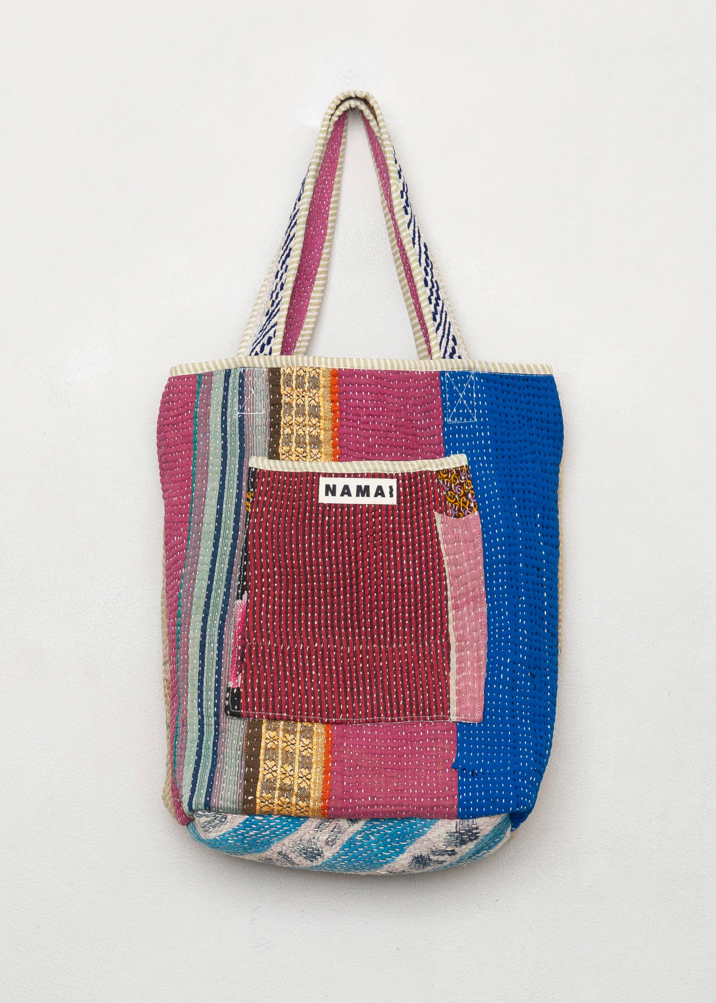 XotiI zero waste quilted kantha bag, 2-way/reversible