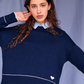 Laura charm sweater, navy
