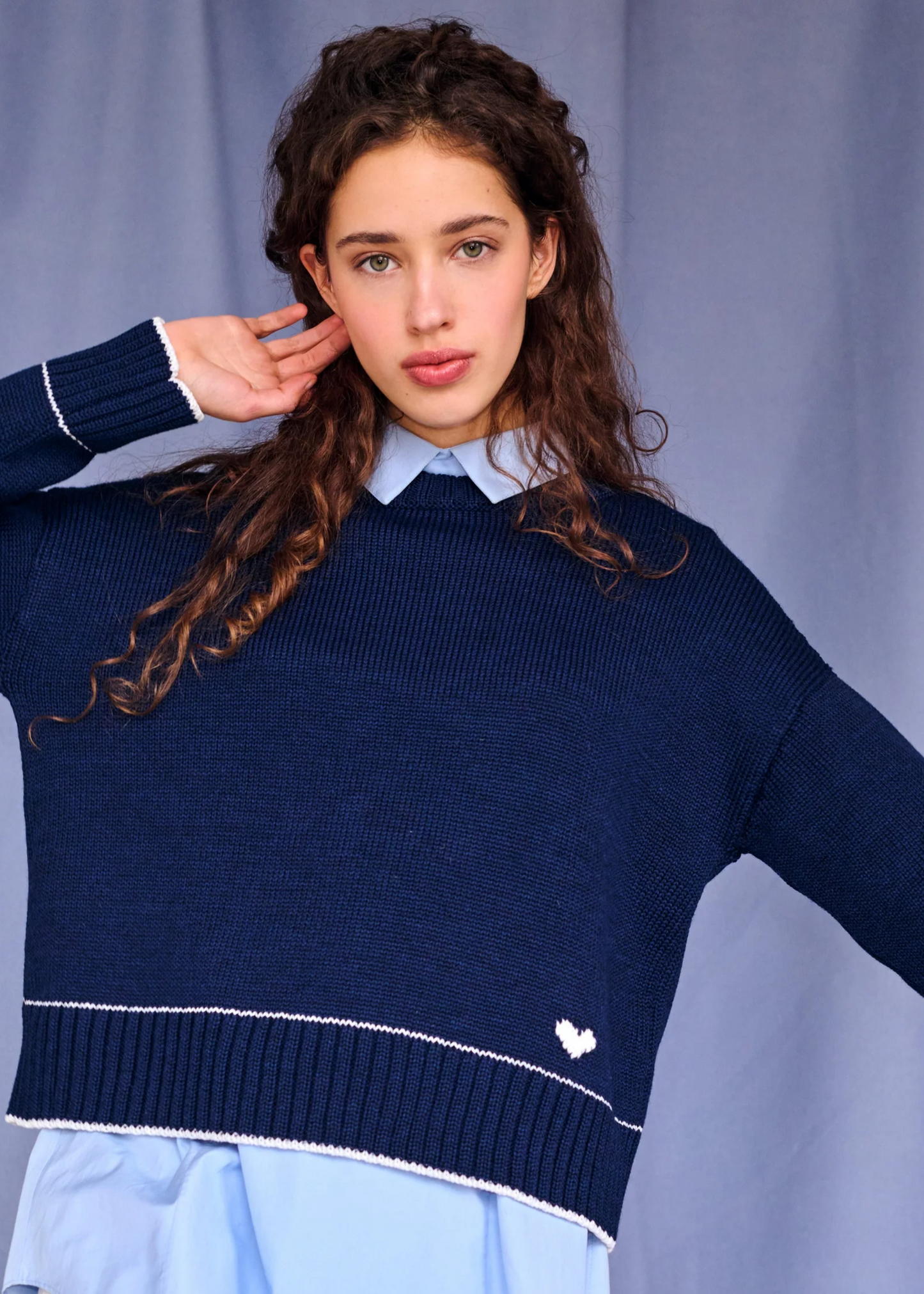 Laura charm sweater, navy