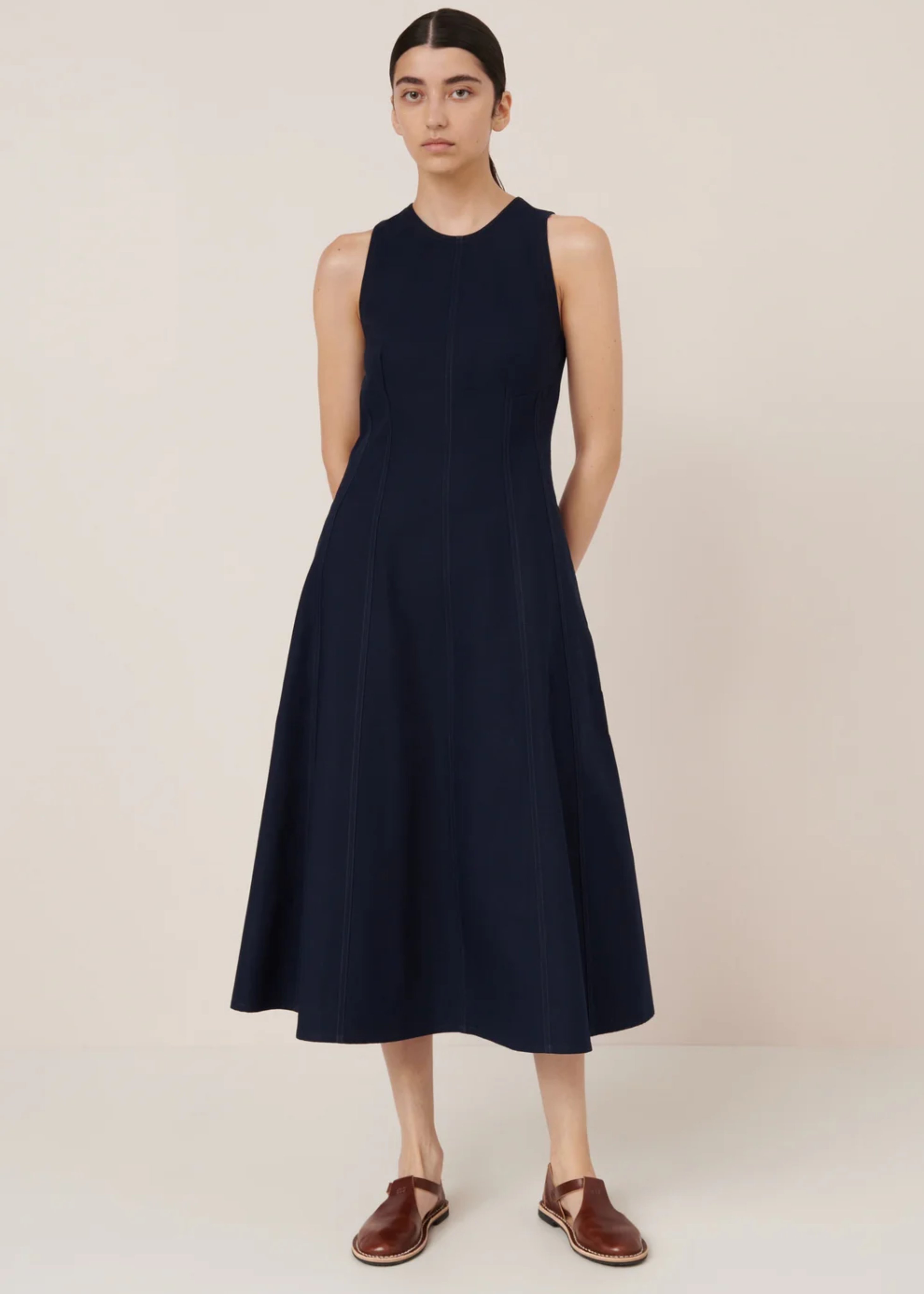 Framework dress, navy