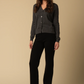 Cashmere straight fit pants, black