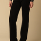 Cashmere straight fit pants, black