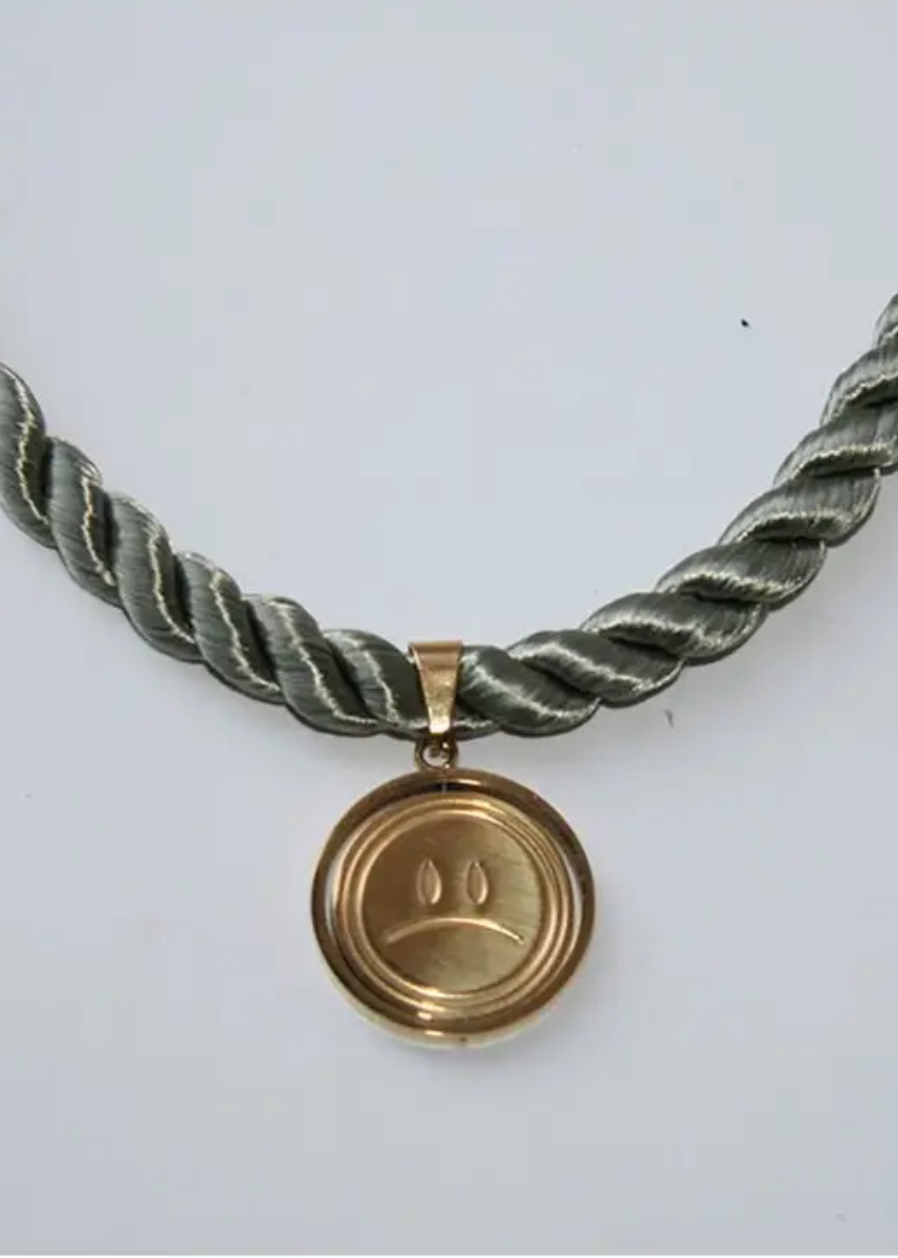 Feelings necklace, silk cord