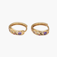 Marquise huggie earrings