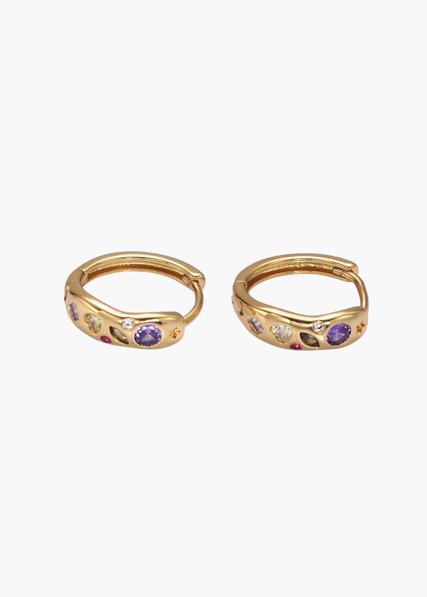 Marquise huggie earrings