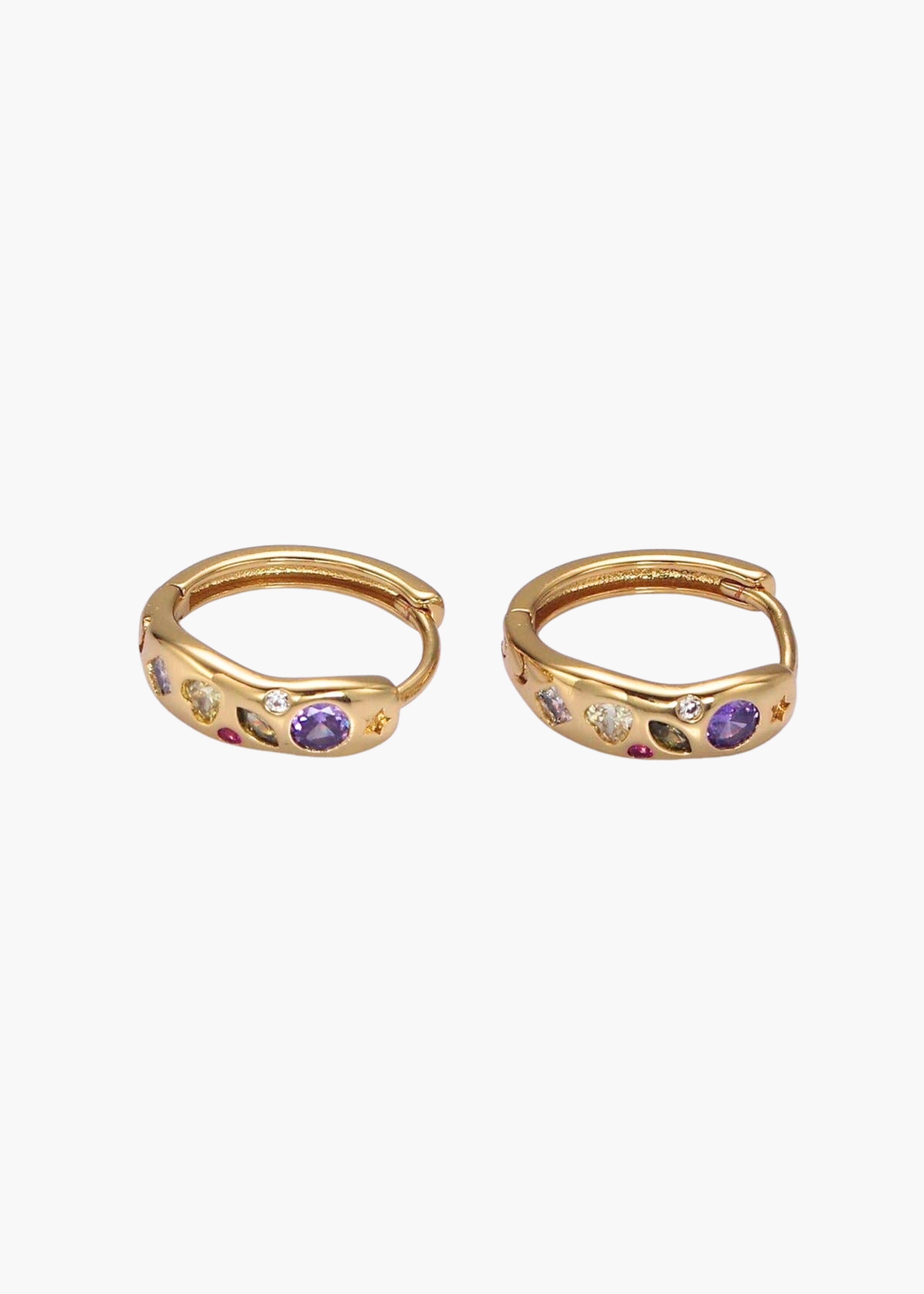 Marquise huggie earrings