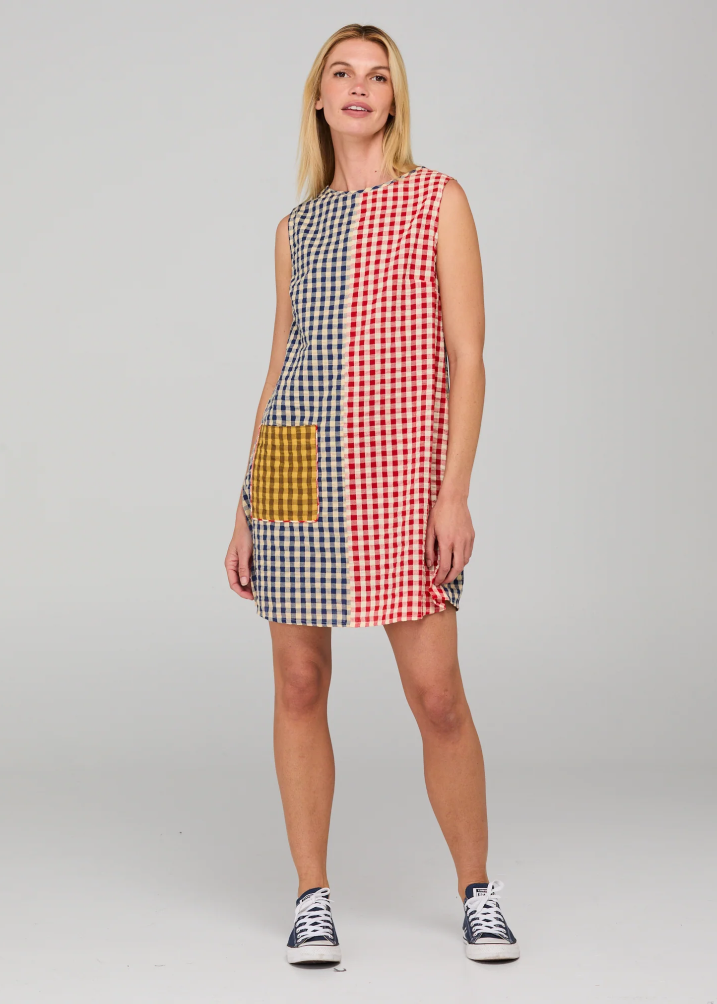 Gillie dress, sliced seersucker