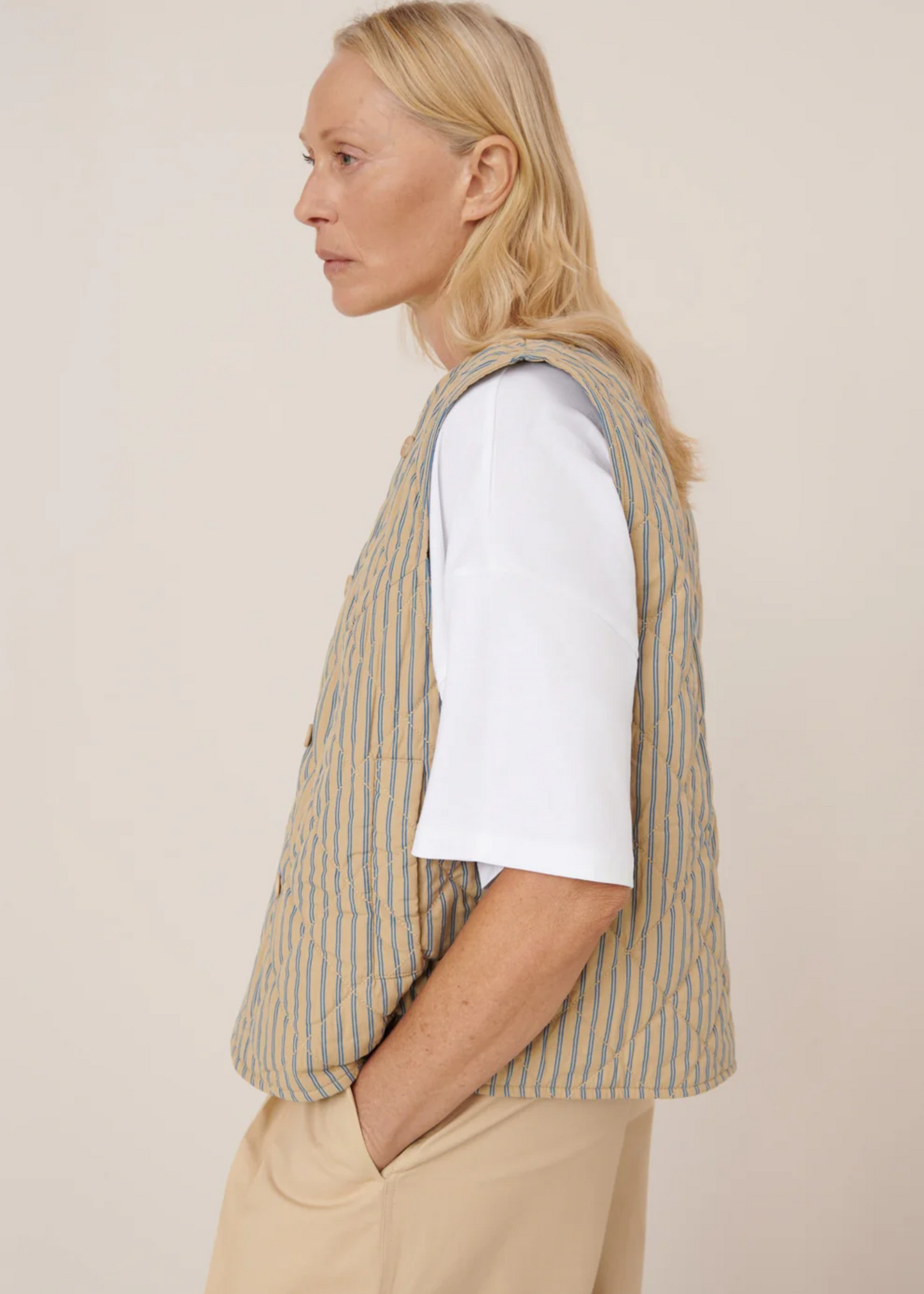 Axis vest, double pinstripe