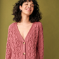 Able cardigan, dark rose