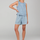Mona top, blue
