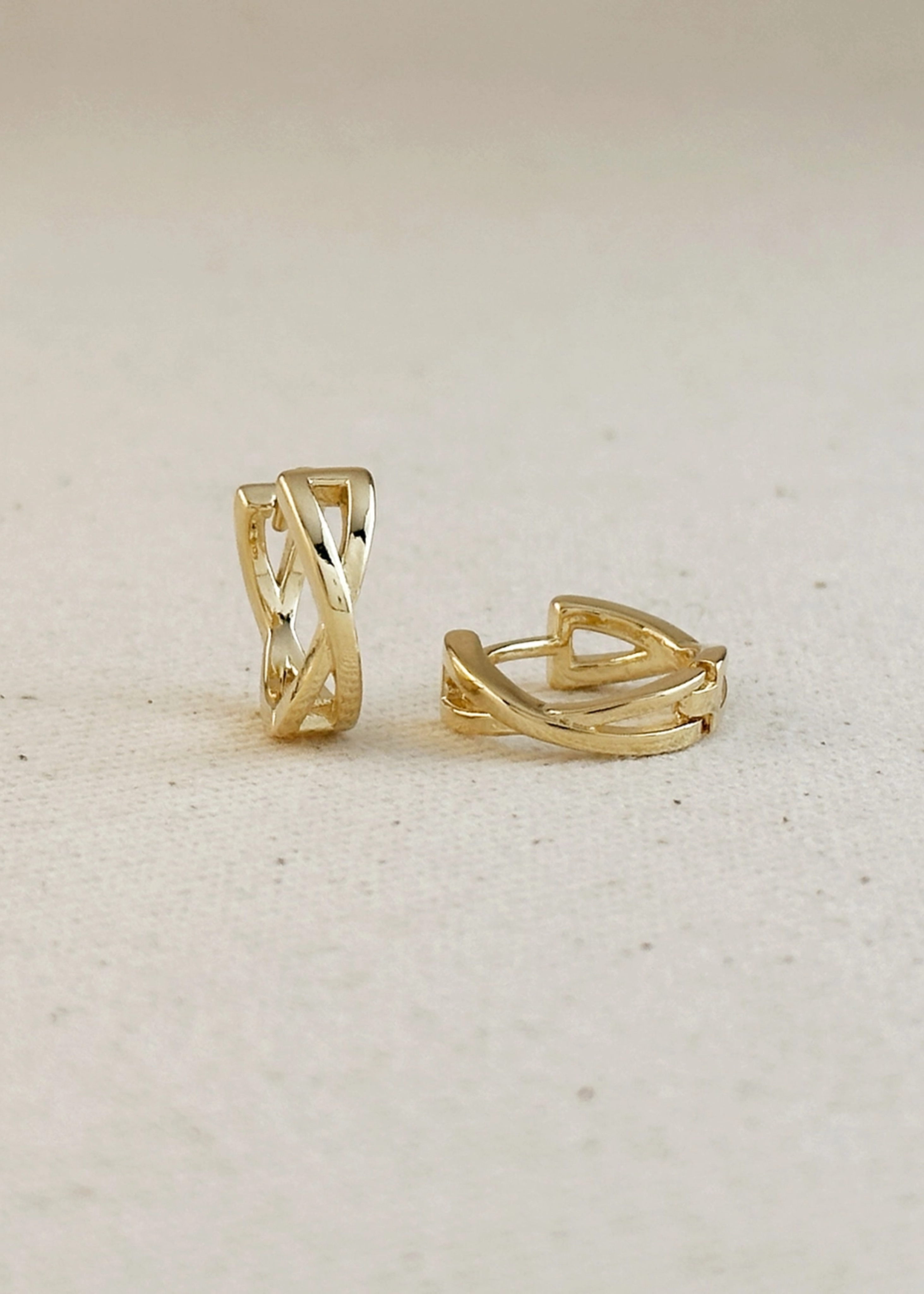 X clicker hoop earrings