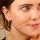 Thin line C hoop earrings