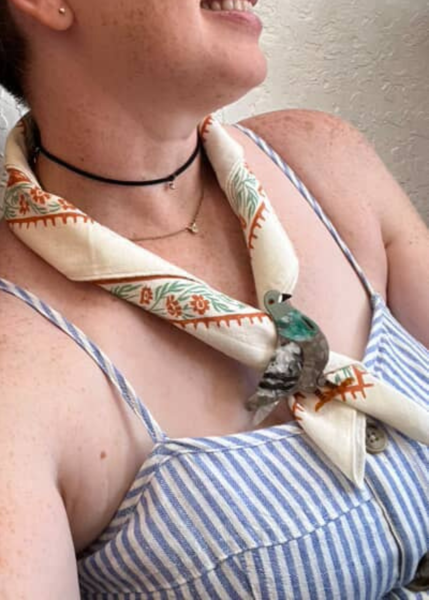 Pigeon brooch