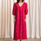 Double v-neck maxi dress