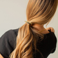 Skinny gold bar hair tie