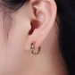 Marquise huggie earrings