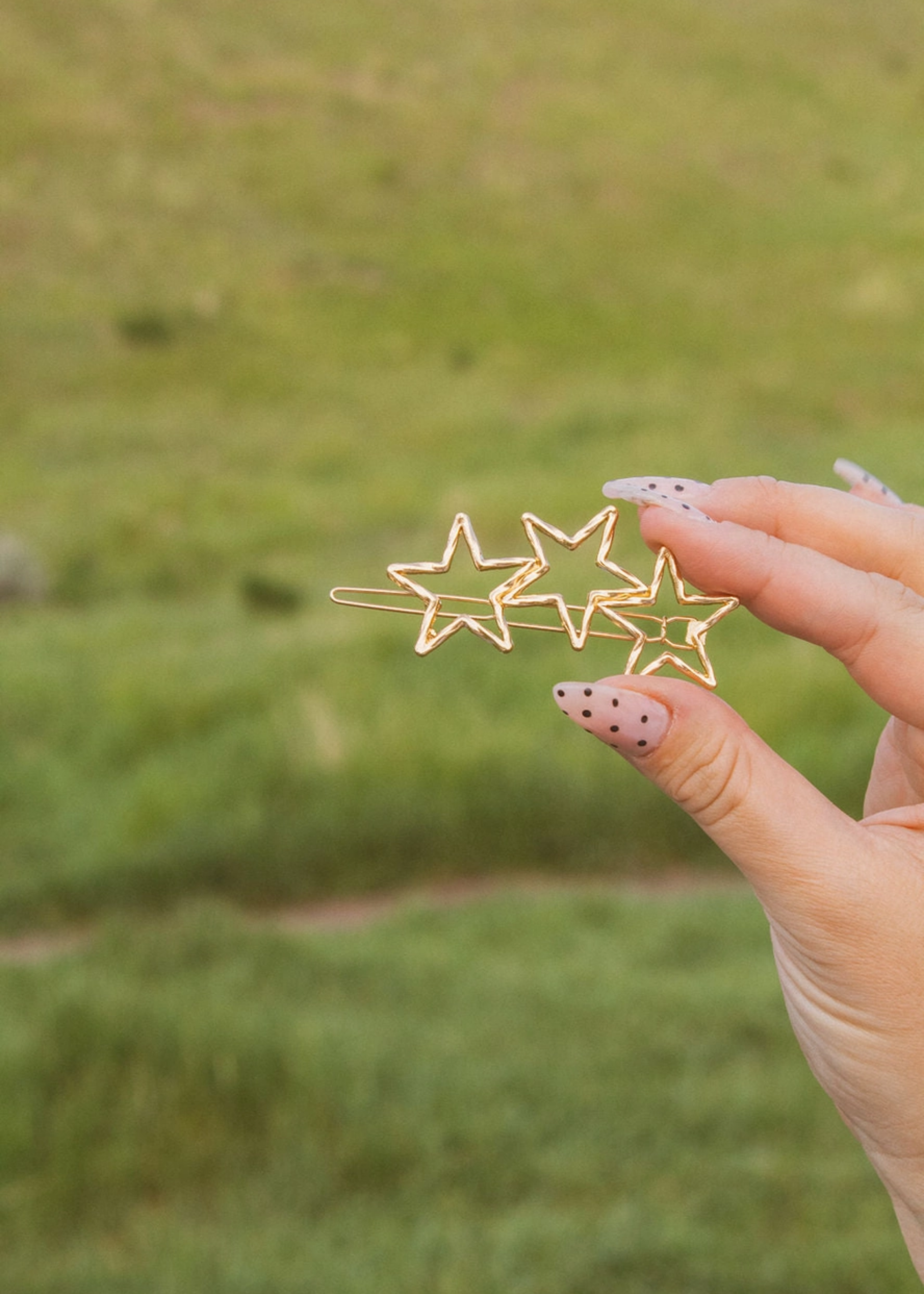 Star trio clip, gold