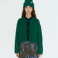 Tie detail cardigan, green