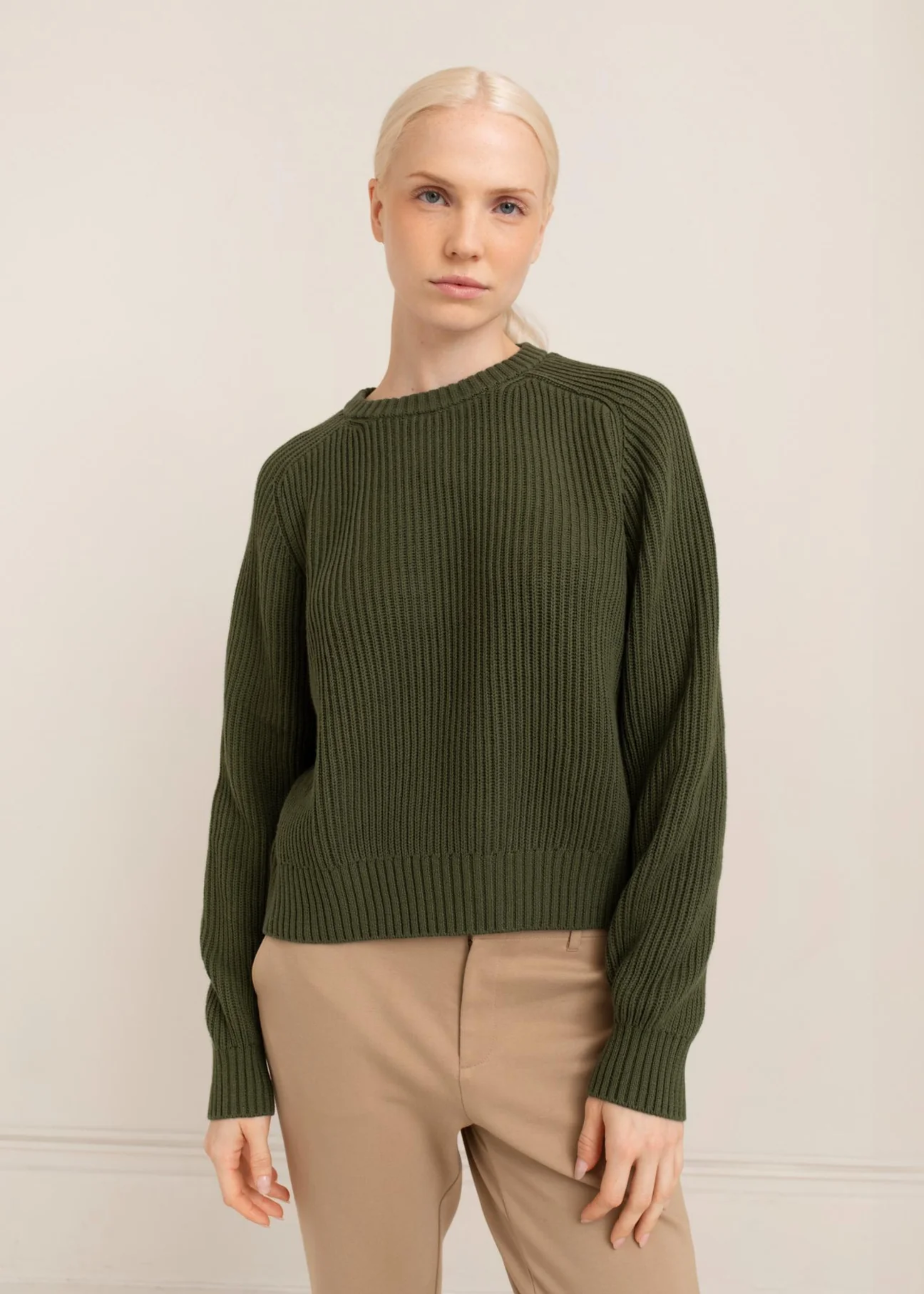 Avery crew neck sweater, green