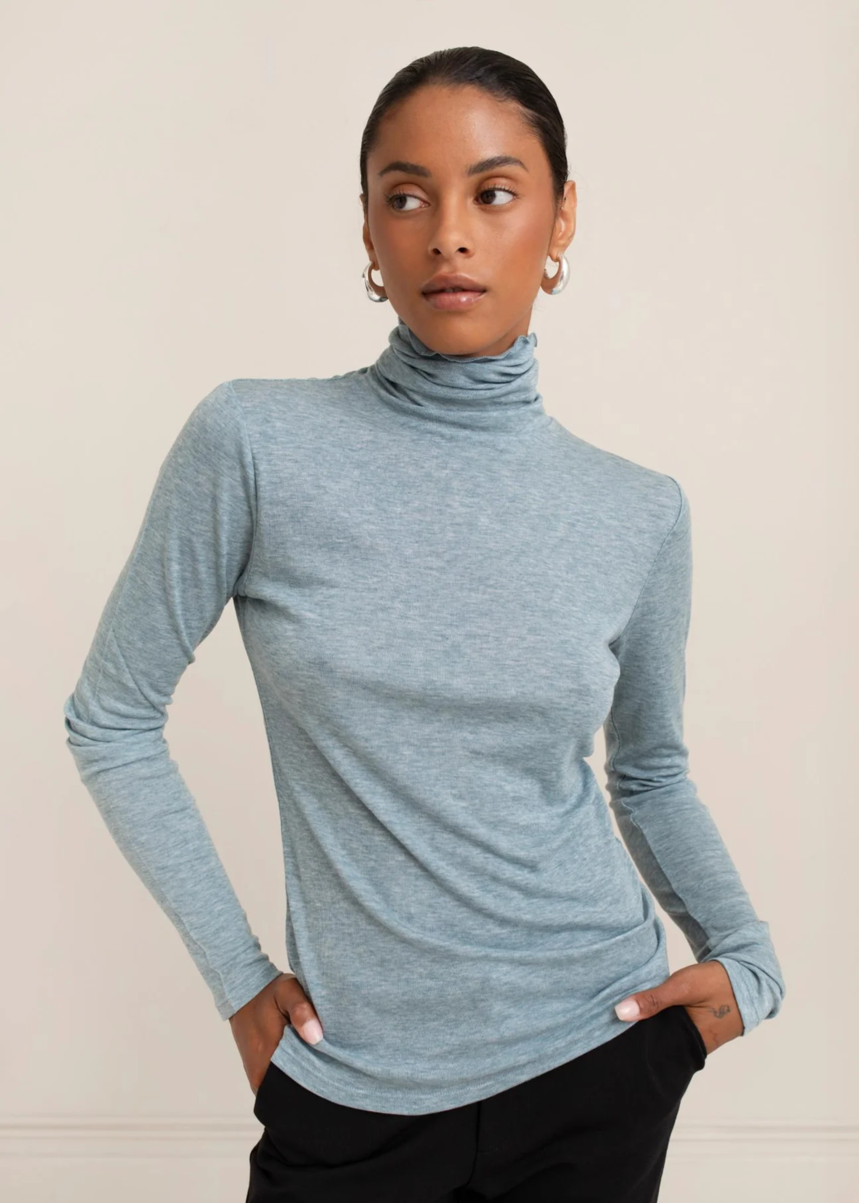 Eva turtle neck, blue