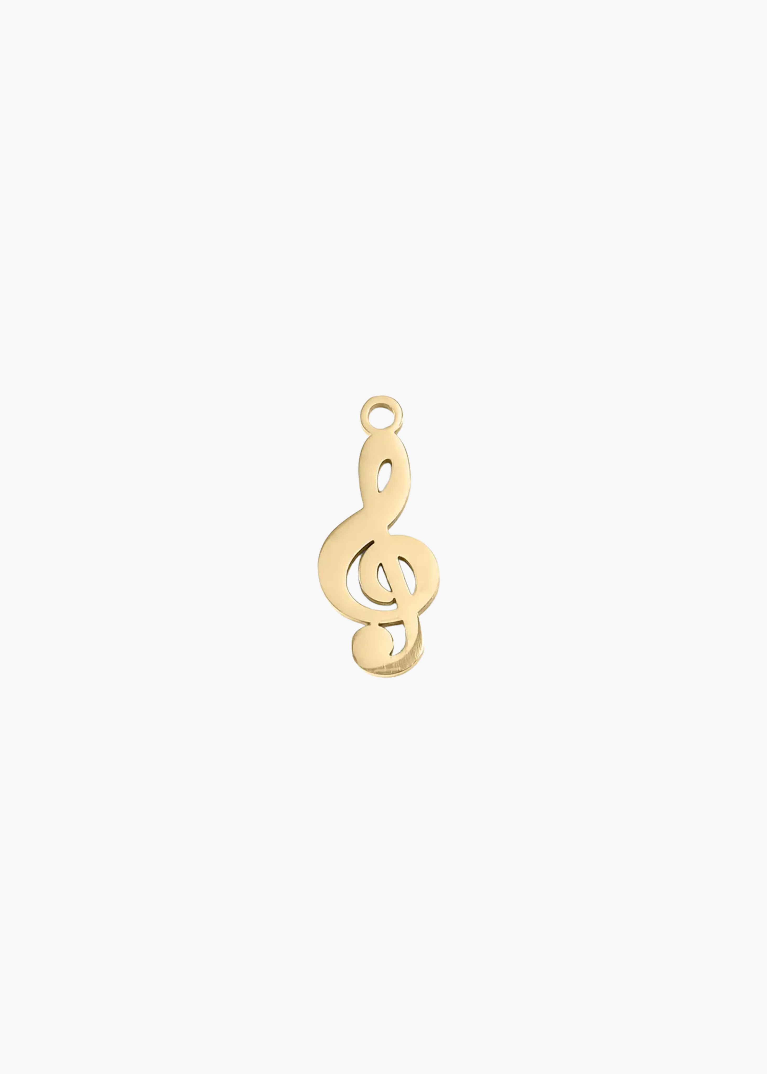 Treble clef music charm