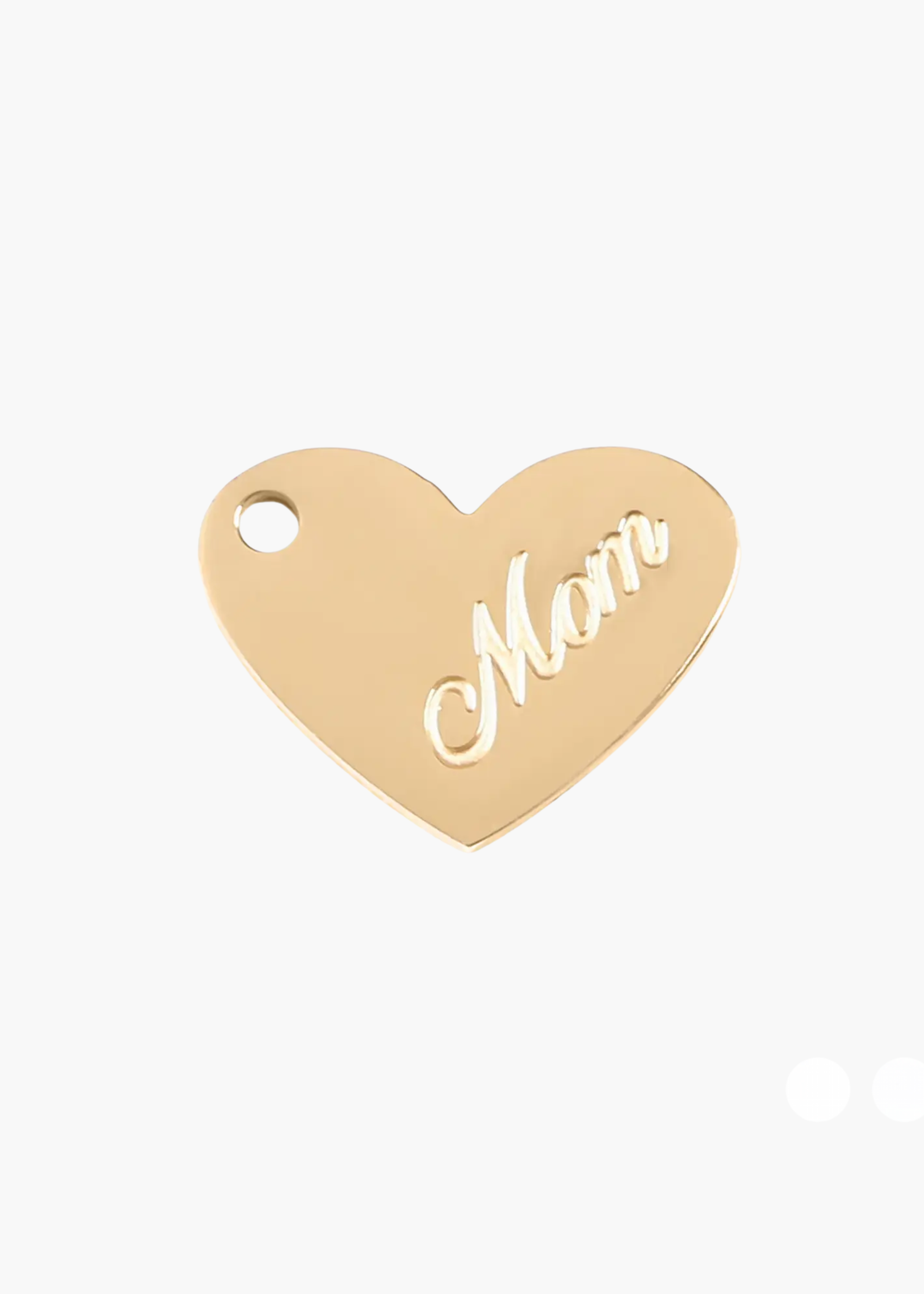 Mom heart charm