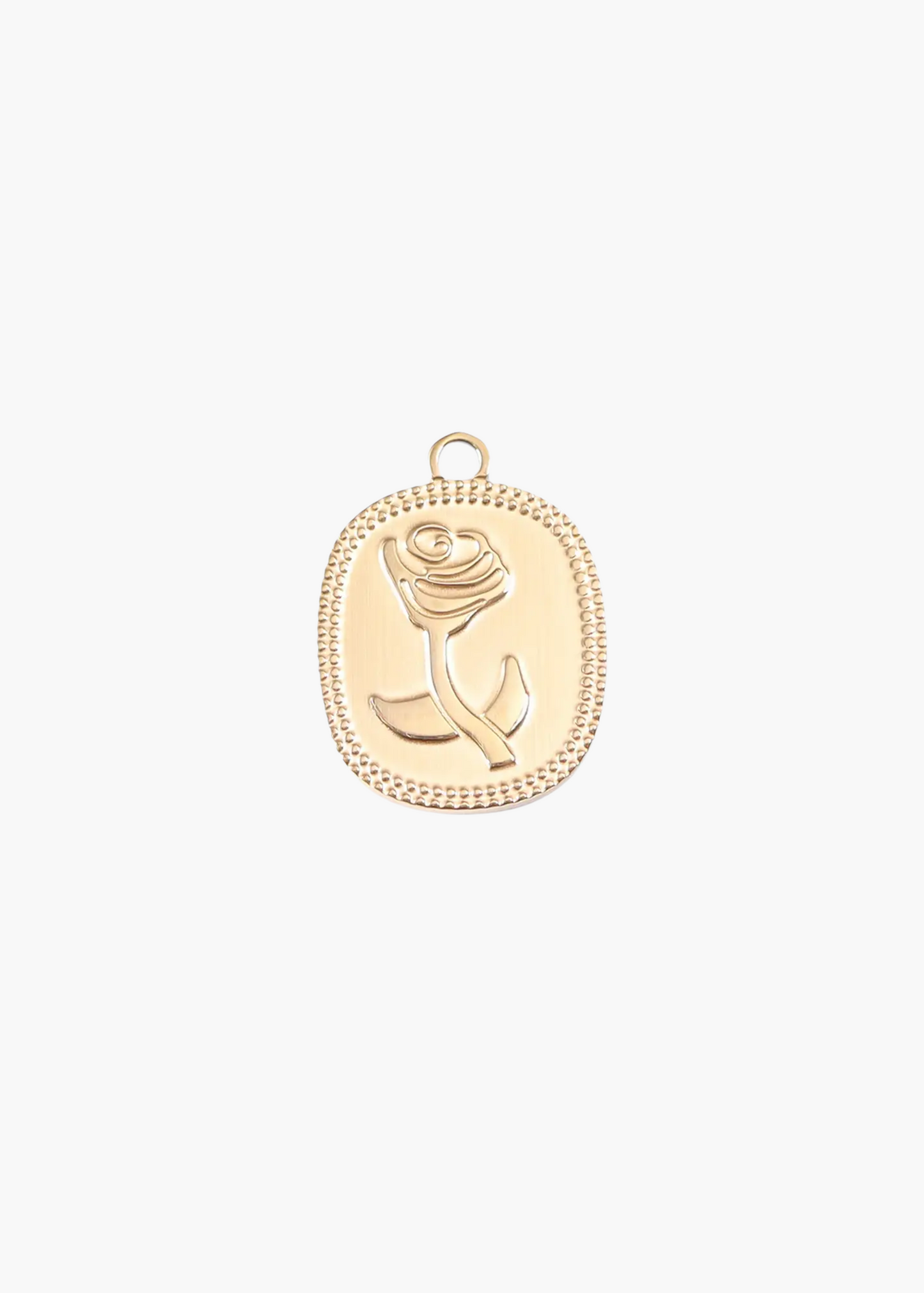 Rectangle rose charm