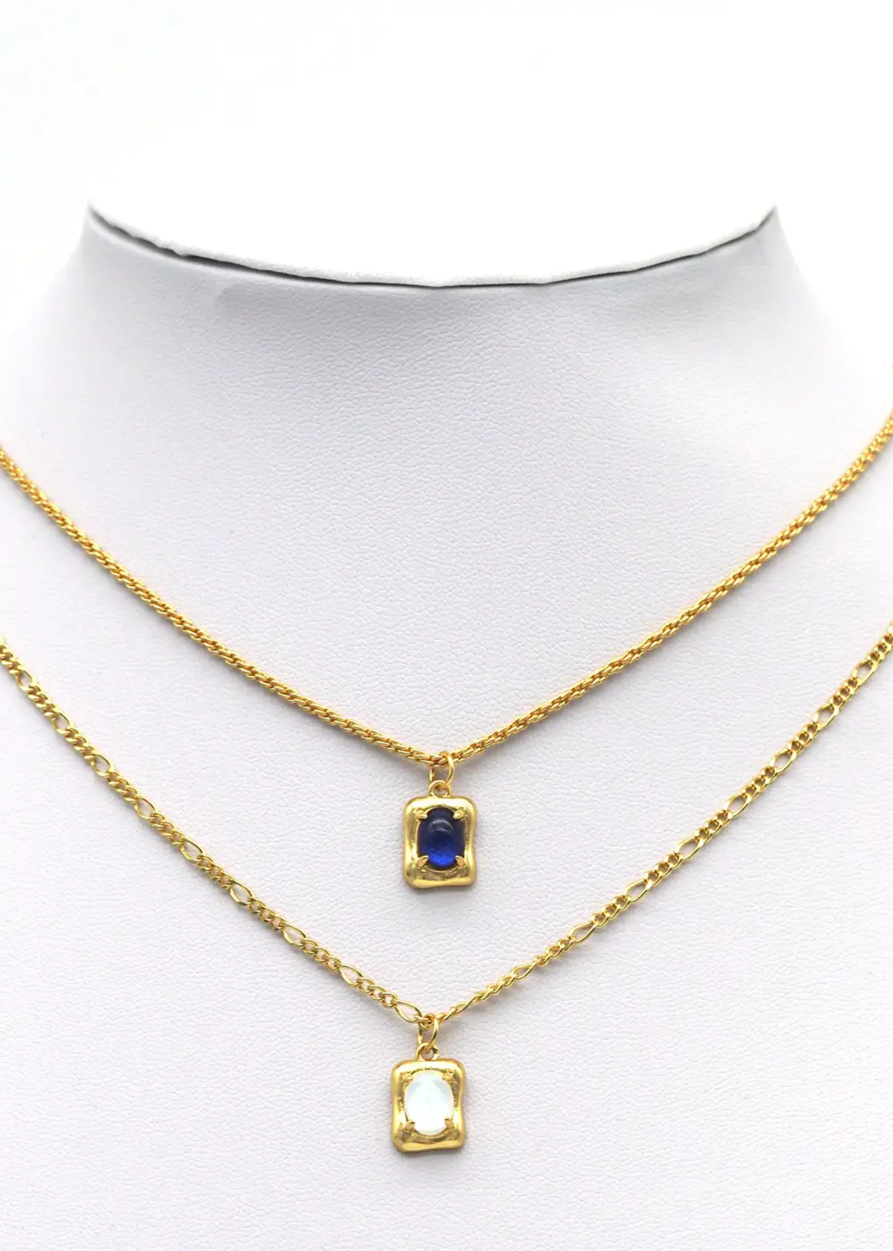 Colorful oval crystal charm