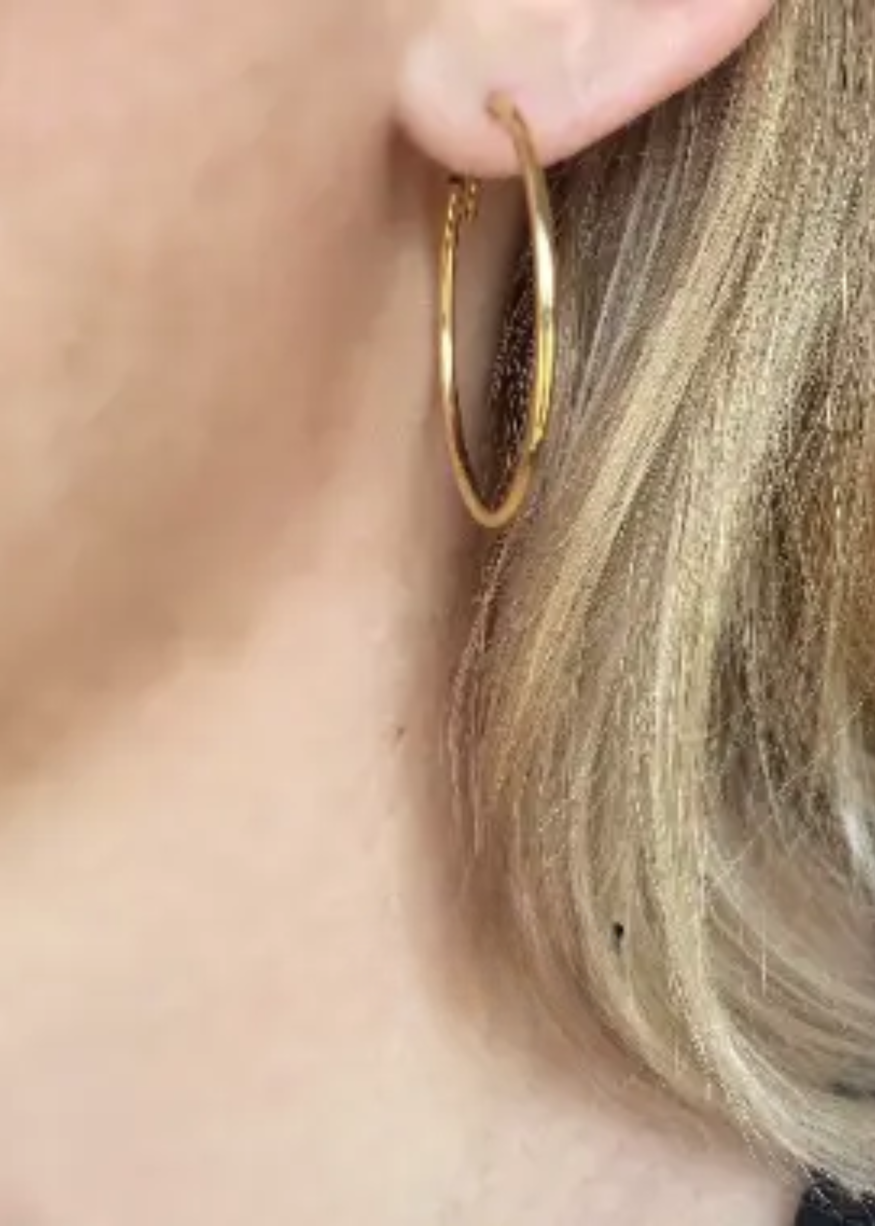 Endless hoop earrings, 30mm