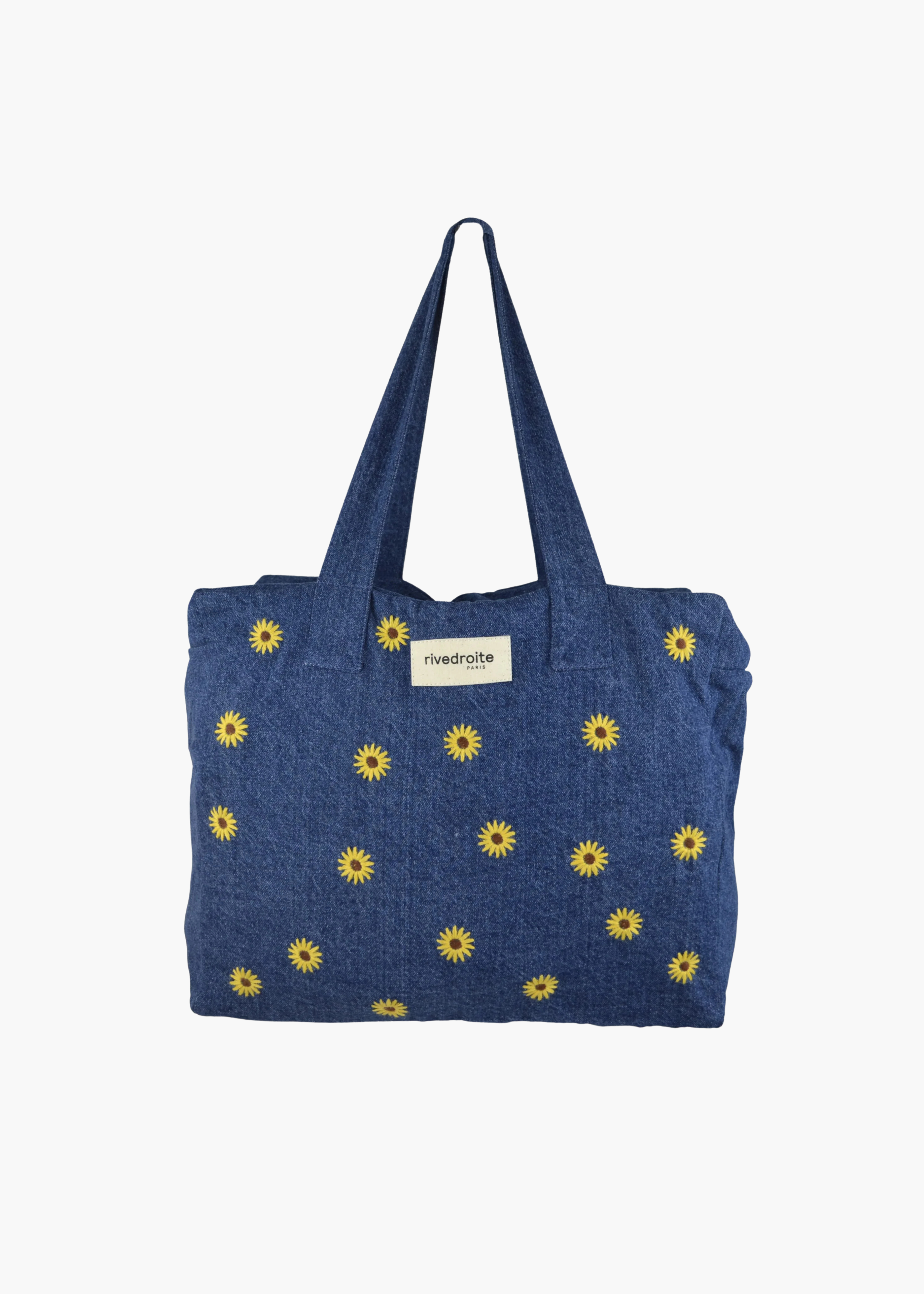 Célestins bag, denim yellow sunflower