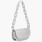 Inez recycled vegan shoulder bag, silver
