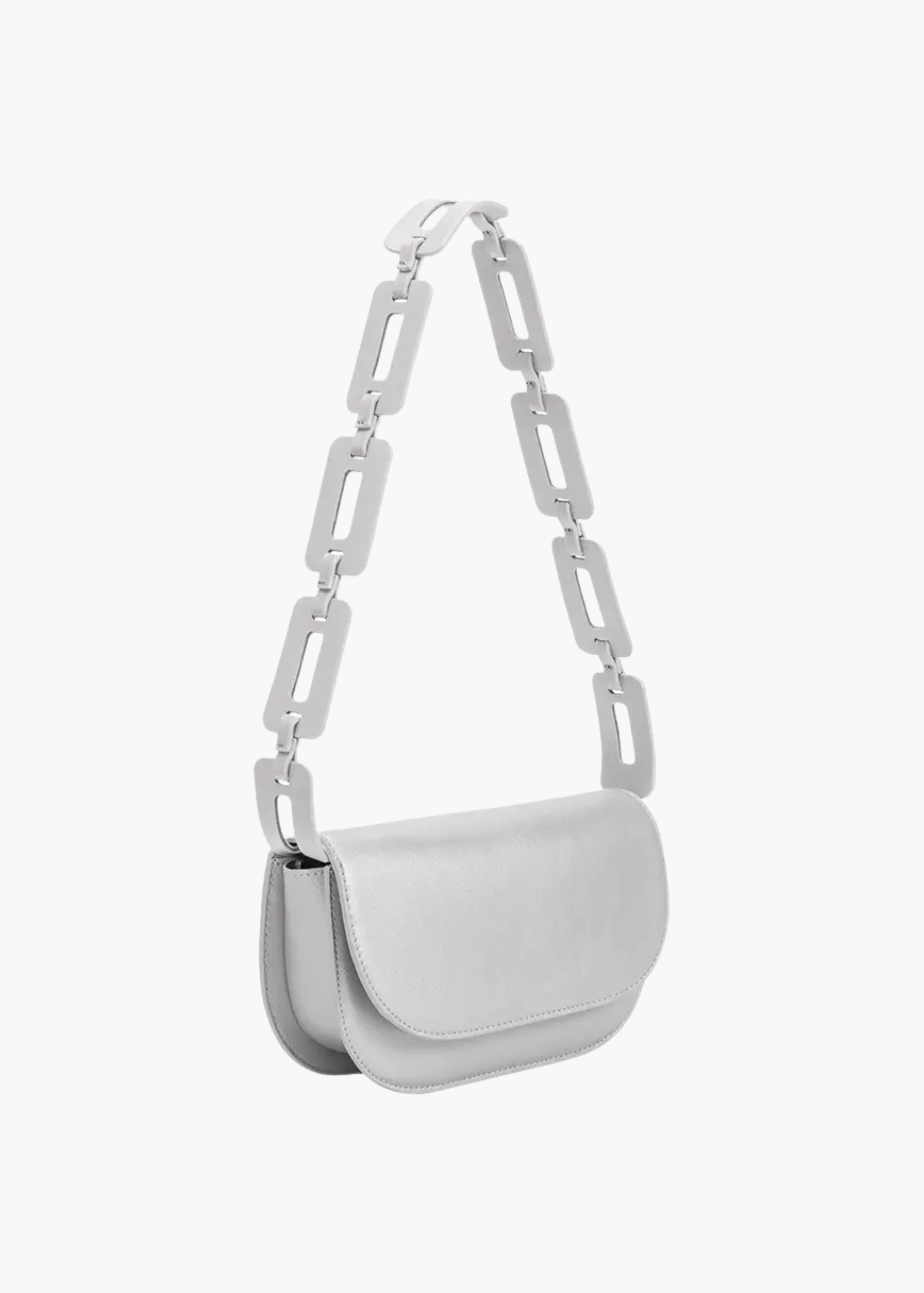 Inez recycled vegan shoulder bag, silver
